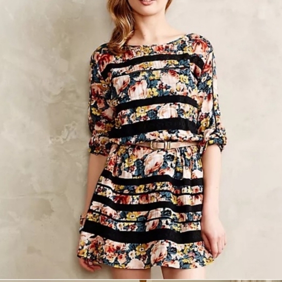 Anthropologie Holding Horses Floral Boho Mini Dress - Picture 3 of 10